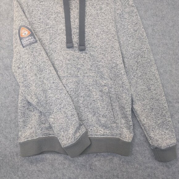 Superdry Mountain grey men hoodie outdoor style sweatshirt textured pullover XL - Picture 2 of 16